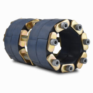 LINK-SEAL® Modular Pipe Sealing System, Model FS, Size 315, Silicone (Grey), with Zinc Dichromate Plated Steel Pressure Plate, Zinc Plated Carbon Steel Hardware, Fire Safe