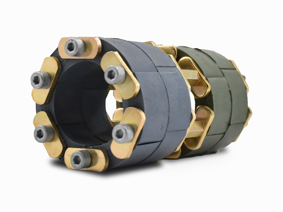 LINK-SEAL® Modular Pipe Sealing System, Model O-FS, Size 200, Nitrile/Silicone (Green & Grey) Pressure Plate, Carbon Steel Hardware - Image 2