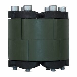 LINK-SEAL® Modular Pipe Sealing System, Model O, Size 200, Nitrile (Green), with Reinforced Nylon Polymer Pressure Plate, Zinc Plated Carbon Steel Hardware