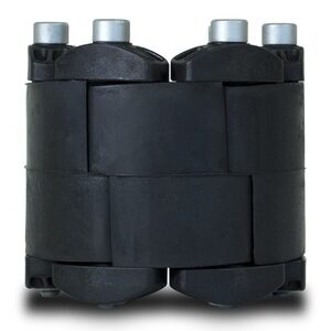 LINK-SEAL® Modular Pipe Sealing System, Model C, Size 200, EPDM (Black), with Reinforced Nylon Polymer Pressure Plate, Zinc Plated Carbon Steel Hardware