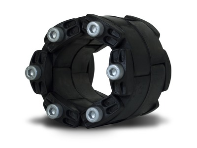 LINK-SEAL® Modular Pipe Sealing System, Model S-316, Size 650, EPDM (Black), with Reinforced Nylon Polymer Pressure Plate, 316 Stainless Steel Hardware