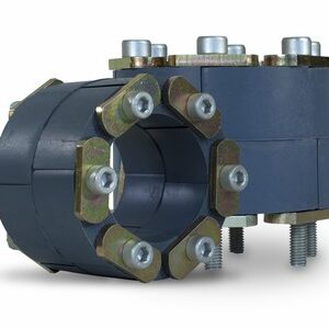 LINK-SEAL® Modular Pipe Sealing System, Model FD, Size 200, Silicone (Grey), with Zinc Dichromate Plated Steel Pressure Plate, Zinc Plated Carbon Steel Hardware, Fire Safe