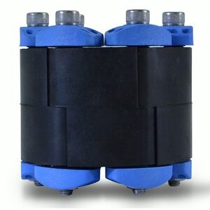 LINK-SEAL® Modular Pipe Sealing System, Model S61, Size 200, with Blue Reinforced Nylon Polymer Pressure Plate, 316 Stainless Steel Hardware, NSF® 61 Certified